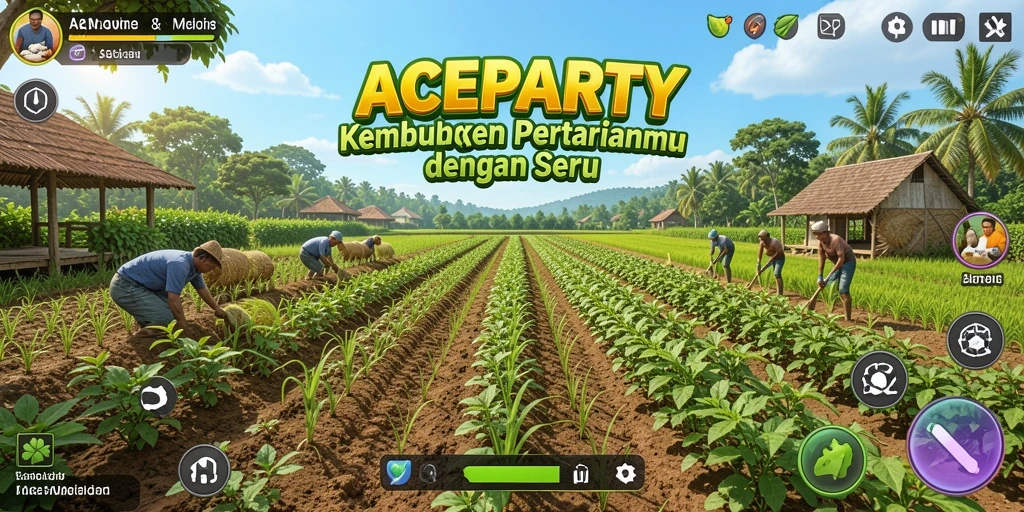 Gameplay seru dengan pertanian yang hidup dan dinamis di ACEPARTY.