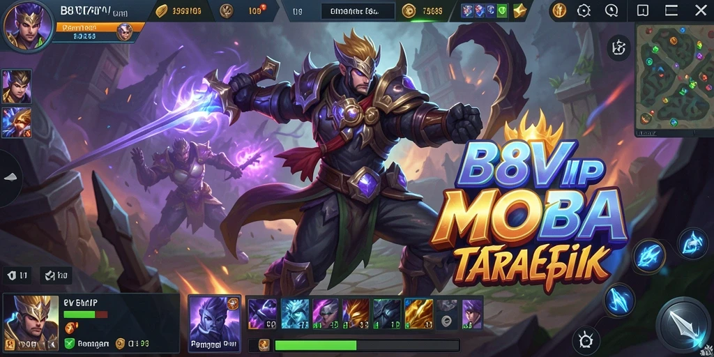 Screenshot gameplay B8VIP yang menunjukkan pertarungan epik antar pemain.