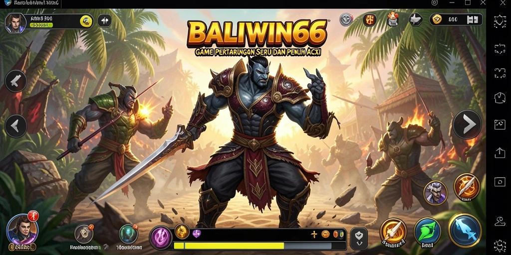 Tampilan gameplay BALIWIN66 menampilkan pertarungan yang mendebarkan dan karakter yang dinamis.