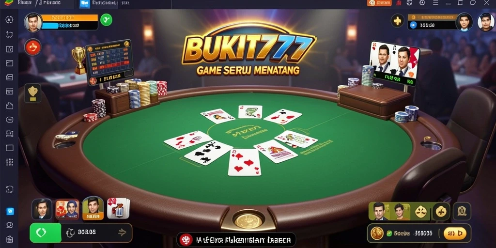 Tangkapan layar BUKIT777 menampilkan momen seru saat bermain poker.