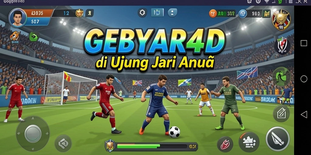 Tampilan gameplay GEBYAR4D yang dinamis dan menarik.
