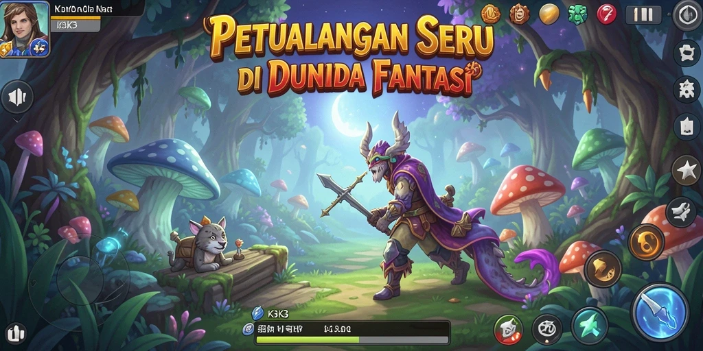Gameplay K3K3 yang seru dan penuh petualangan.