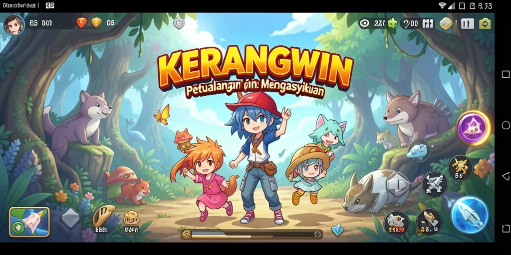 Tampilan screenshot <strong>KERANGWIN</strong> yang menunjukkan dunia Anime yang penuh warna.