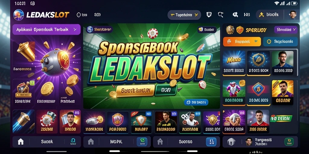 Screenshot menampilkan gameplay menarik dalam aplikasi Sportsbook.