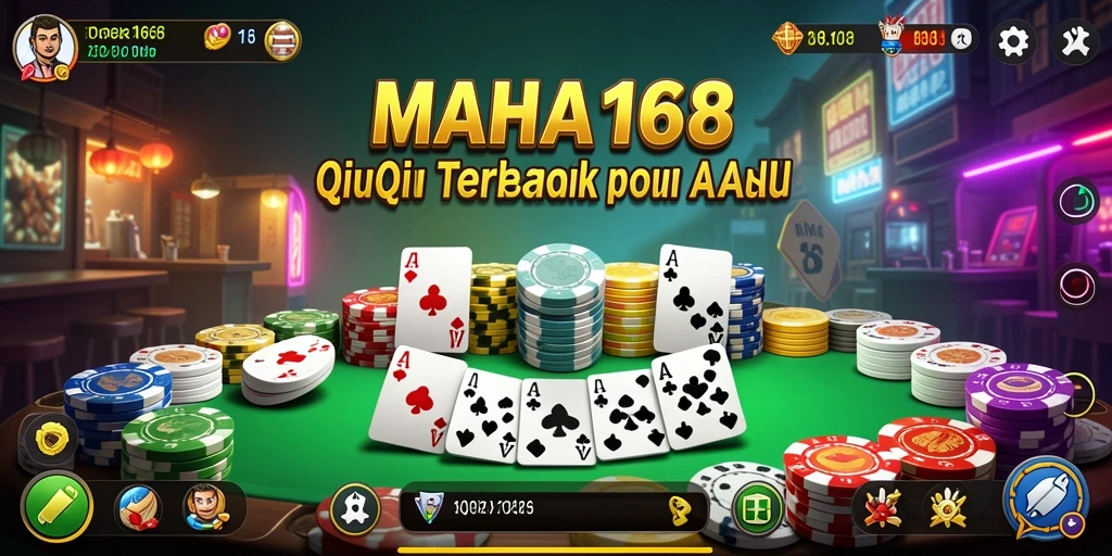 Screenshot MAHA168 menampilkan gameplay QiuQiu yang seru.