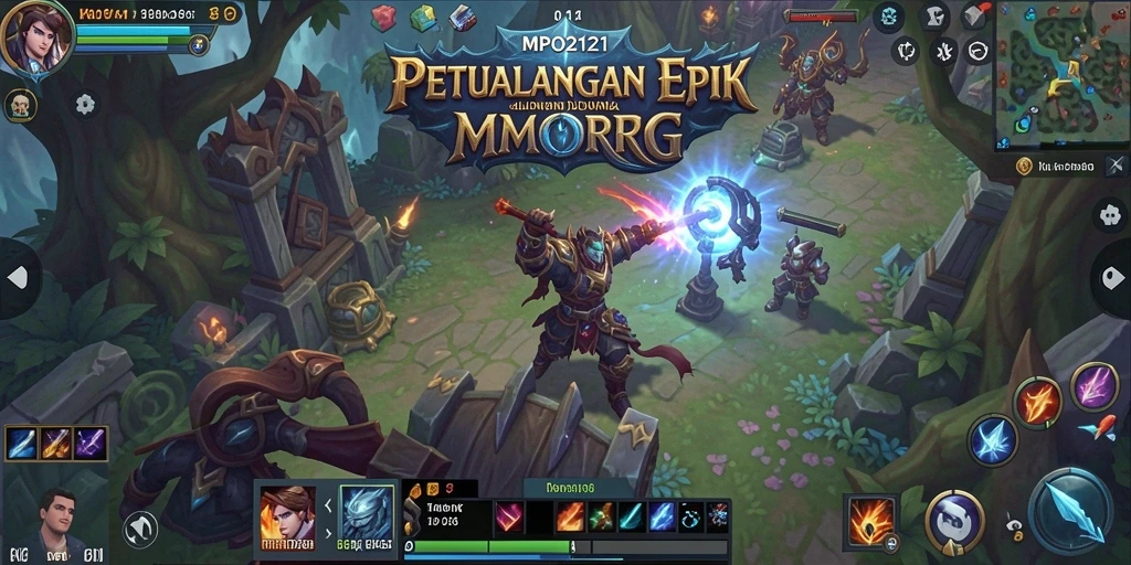 Tangkapan layar MPO2121 menampilkan aksi seru dalam pertarungan MMORPG.