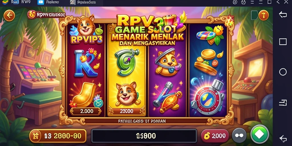Screenshot gameplay RPVIP3 menampilkan grafis slot yang menawan.