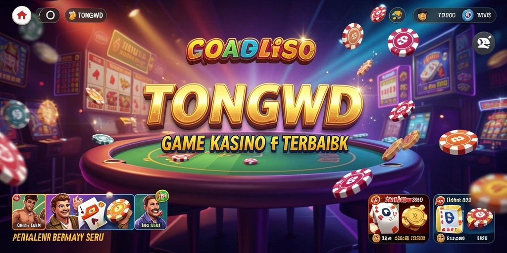 Screenshot gameplay TONGWD yang menunjukkan suasana Kasino menyenangkan.