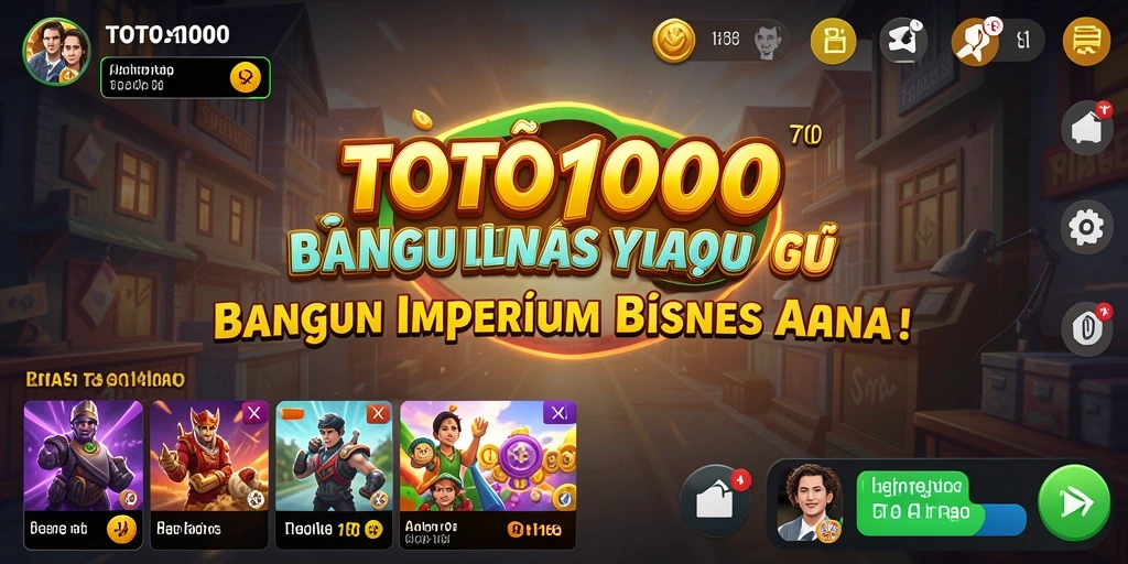 Tangkapan layar game TOTO1000 menampilkan aksi pengelolaan bisnis yang seru dan menantang.